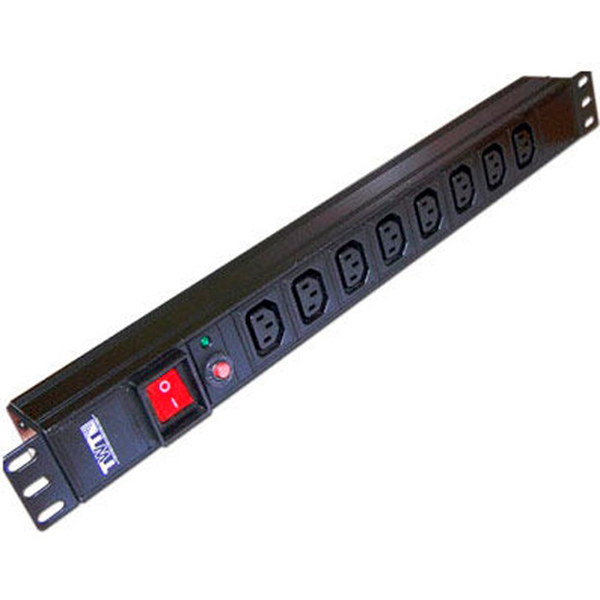Блок распределения питания Lanmaster TWT-PDU19-10A8C3 гор.размещ. 8xC13 базовые 10A C14