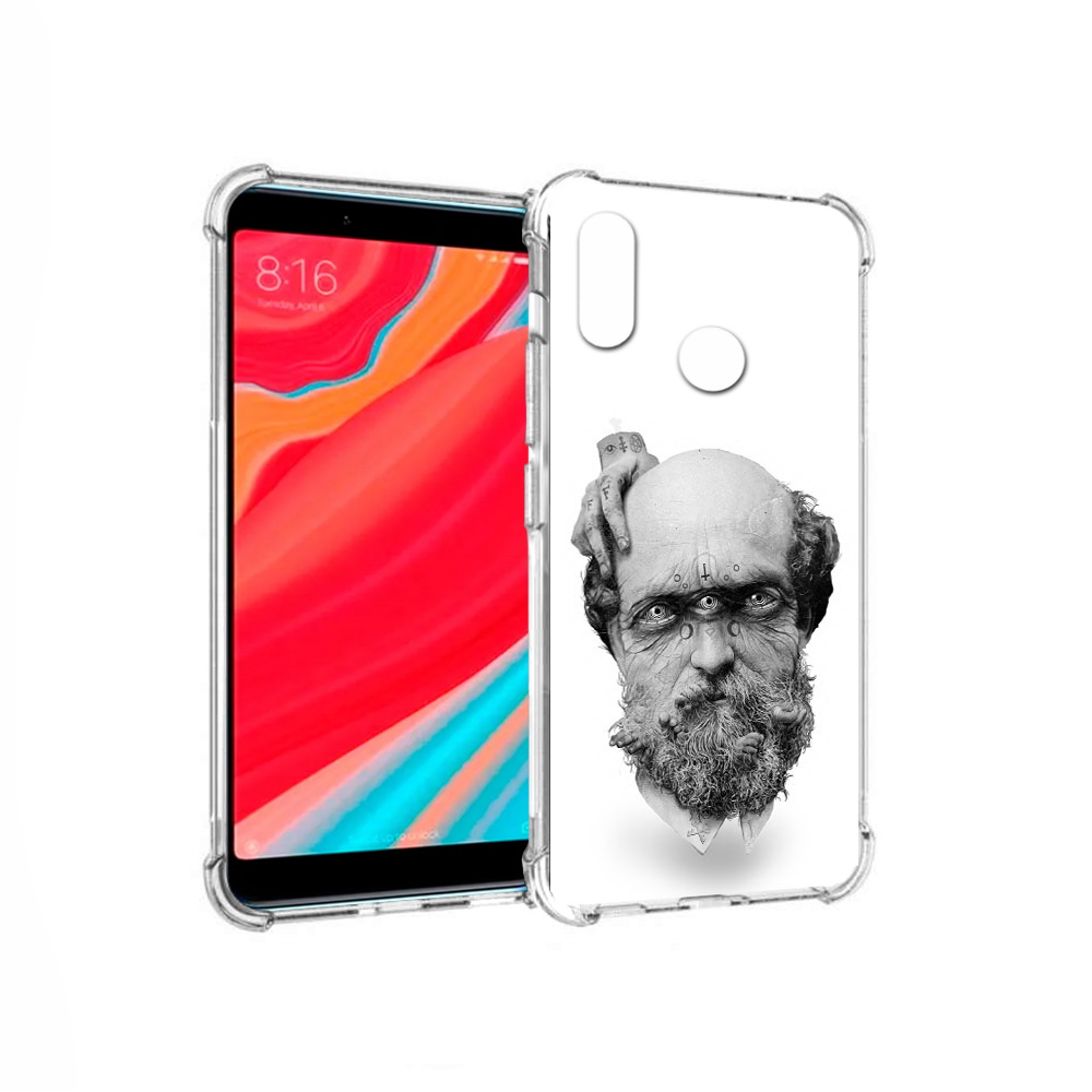 Чехол MyPads Tocco для Xiaomi Redmi S2 страшный бородатый мужчина абстракция