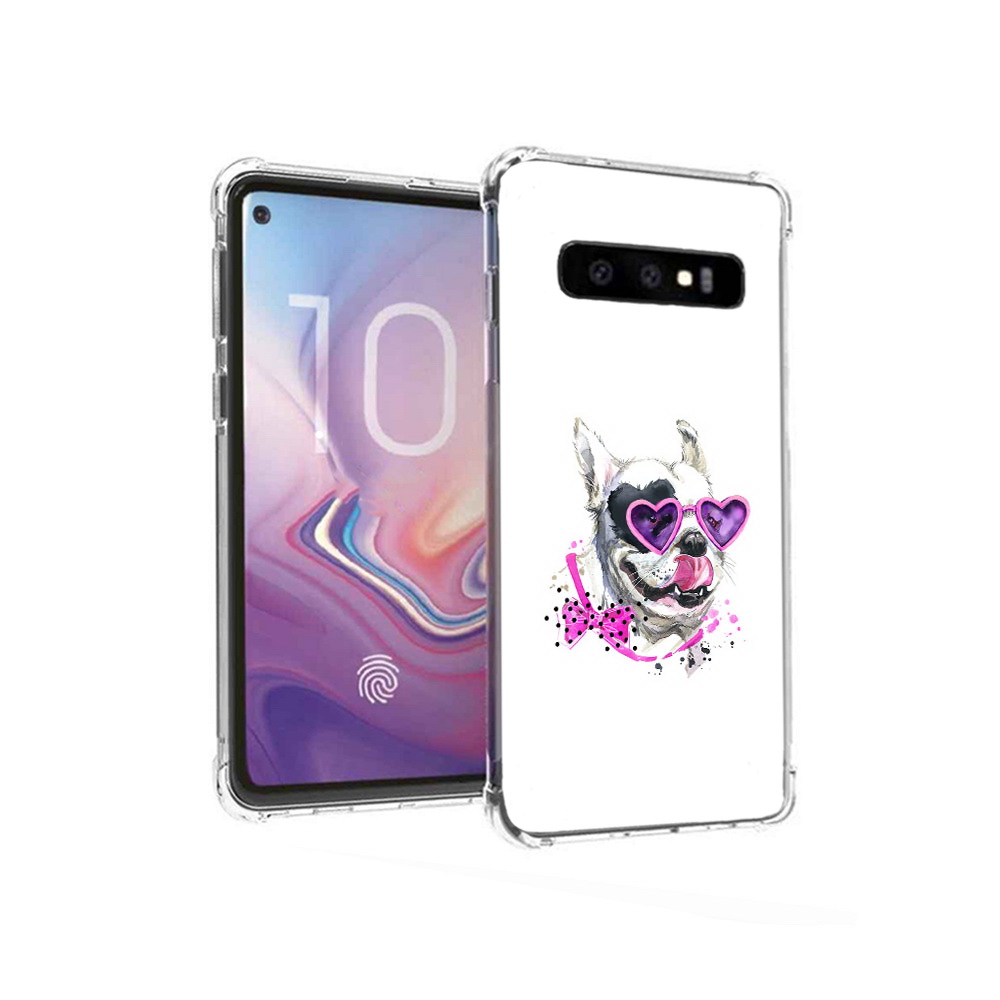 

Чехол MyPads Tocco для Samsung Galaxy S10 акварельный пёс (PT125897.498.218), Прозрачный, Tocco