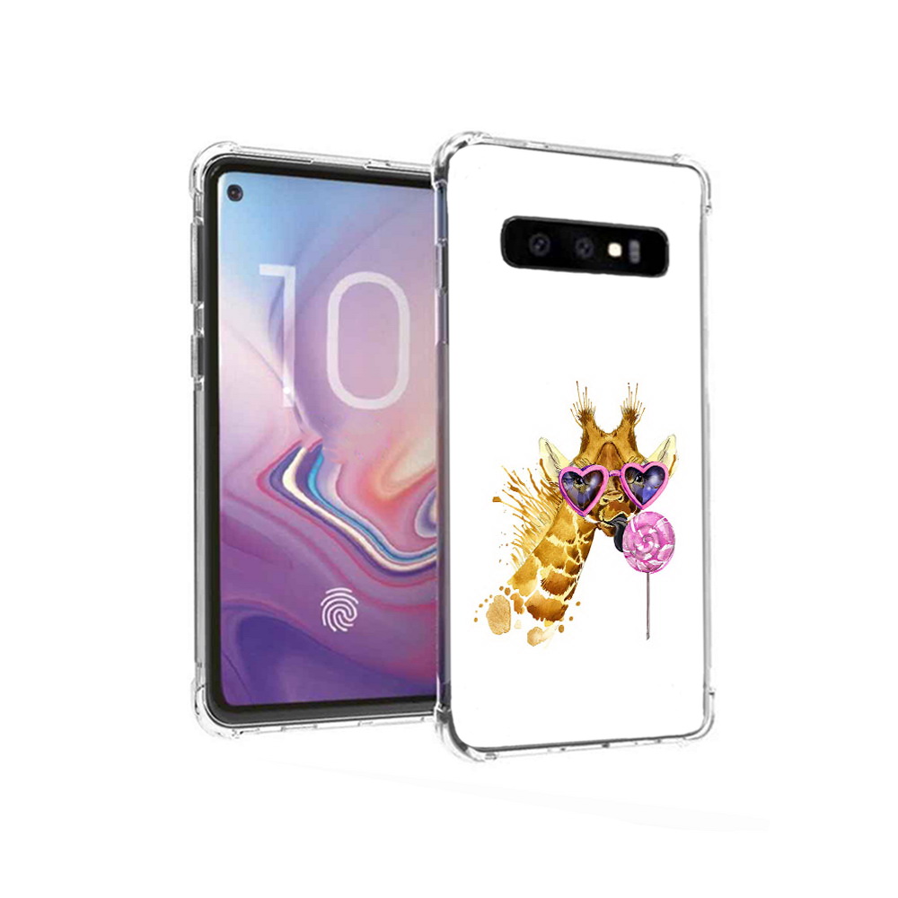 

Чехол MyPads Tocco для Samsung Galaxy S10 акварельный жираф (PT125897.498.217), Прозрачный, Tocco