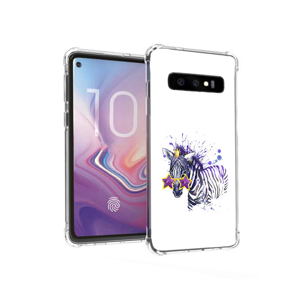 

Чехол MyPads Tocco для Samsung Galaxy S10 акварельная зебра (PT125897.498.215), Прозрачный, Tocco