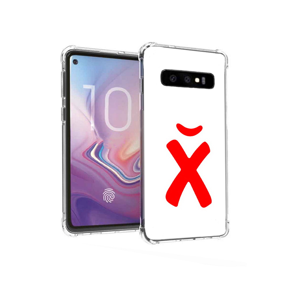 

Чехол MyPads Tocco для Samsung Galaxy S10 абстракция буква х (PT125897.498.209), Прозрачный, Tocco
