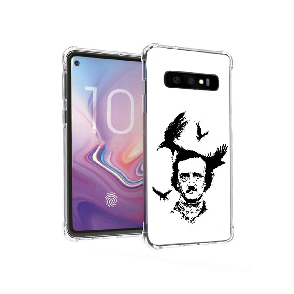 

Чехол MyPads Tocco для Samsung Galaxy S10 Эдгар Аллан черно белый (PT125897.498.204), Прозрачный, Tocco