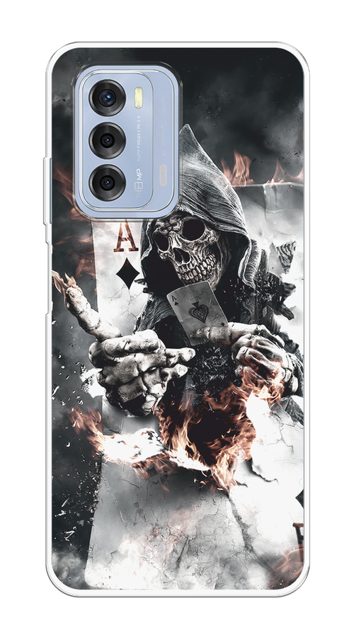 

Чехол на ZTE Blade V40 "Карты черепа в капюшоне", 136150-1