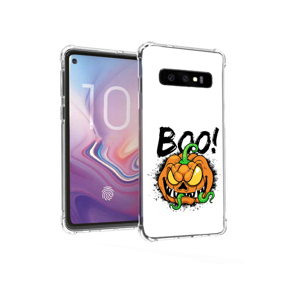 

Чехол MyPads Tocco для Samsung Galaxy S10 Хэллоуин бу (PT125897.498.193), Прозрачный, Tocco