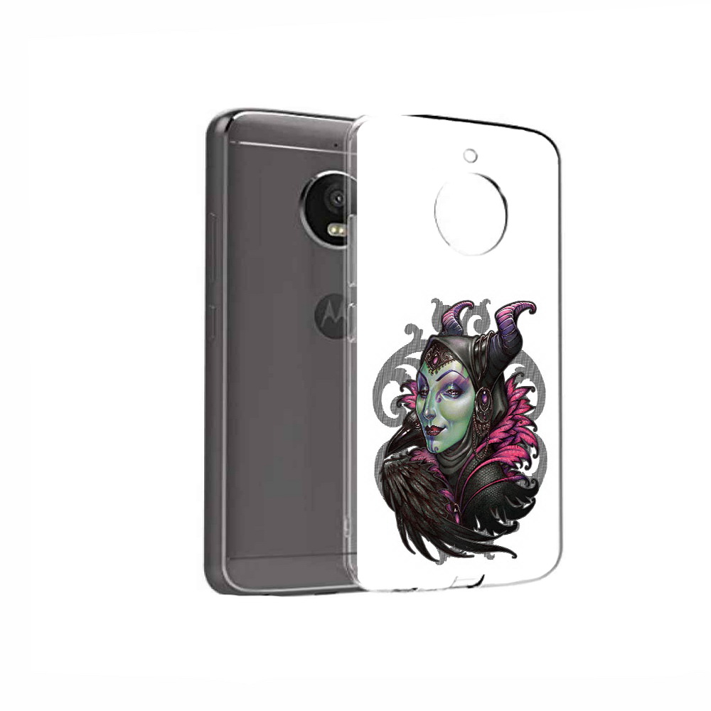 

Чехол MyPads Tocco для Motorola Moto E4 зеленая девушка с вороном (PT99977.370.357), Прозрачный, Tocco