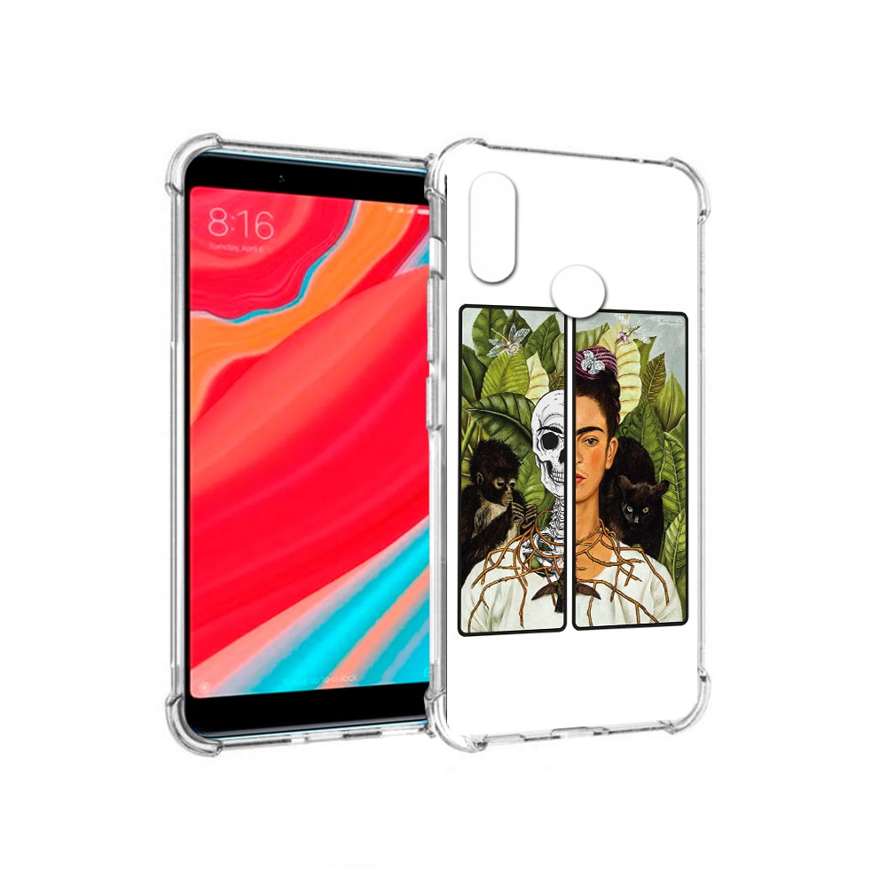 

Чехол MyPads Tocco для Xiaomi Redmi S2 сдвоенная картинка девушка скелет, Прозрачный, Tocco