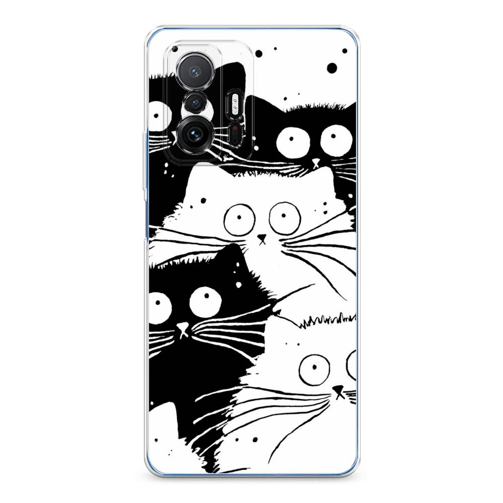 фото Чехол awog "коты черно-белые" для xiaomi mi 11t