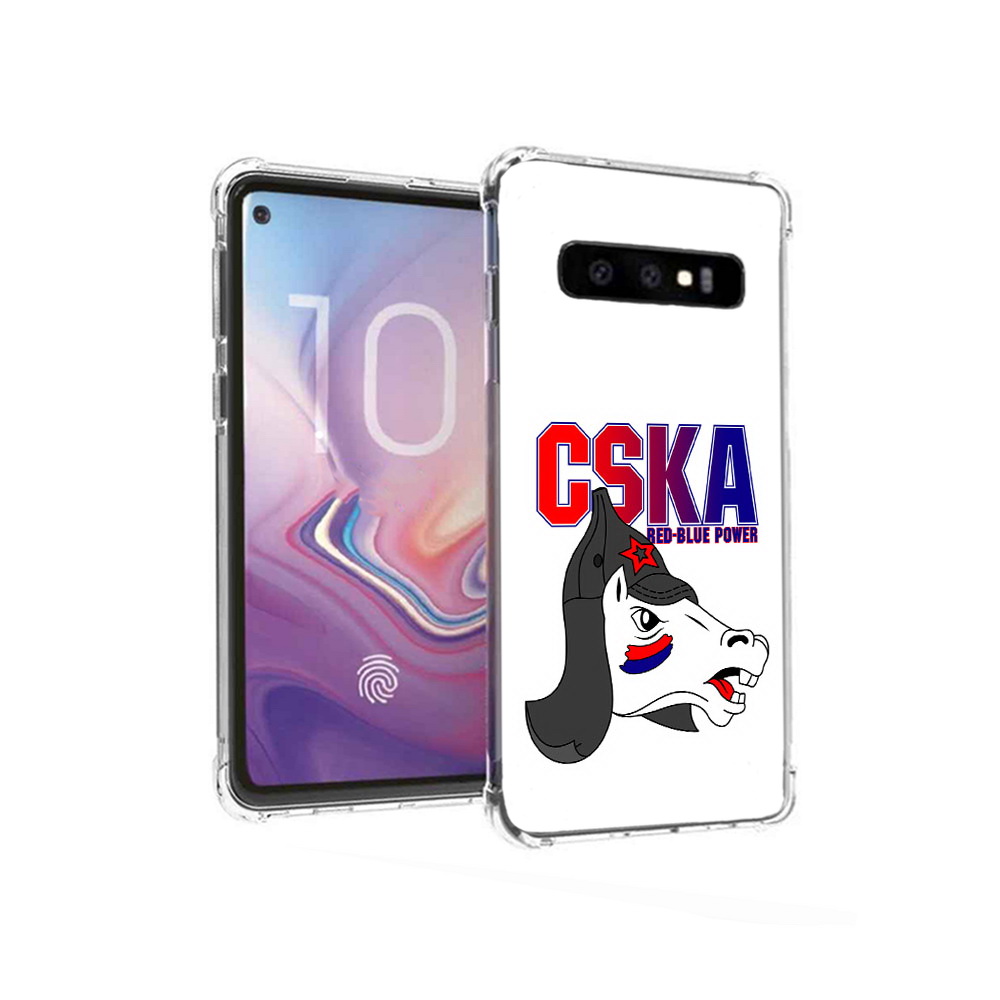 

Чехол MyPads Tocco для Samsung Galaxy S10 ФК ЦСК лошадка россия (PT125897.498.179), Прозрачный, Tocco