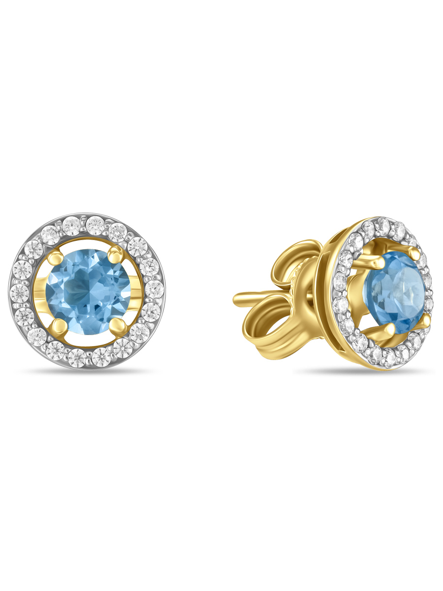 

Серьги из золота MIUZ Diamonds E01-34393-BT, топаз/фианит, E01-34393-BT