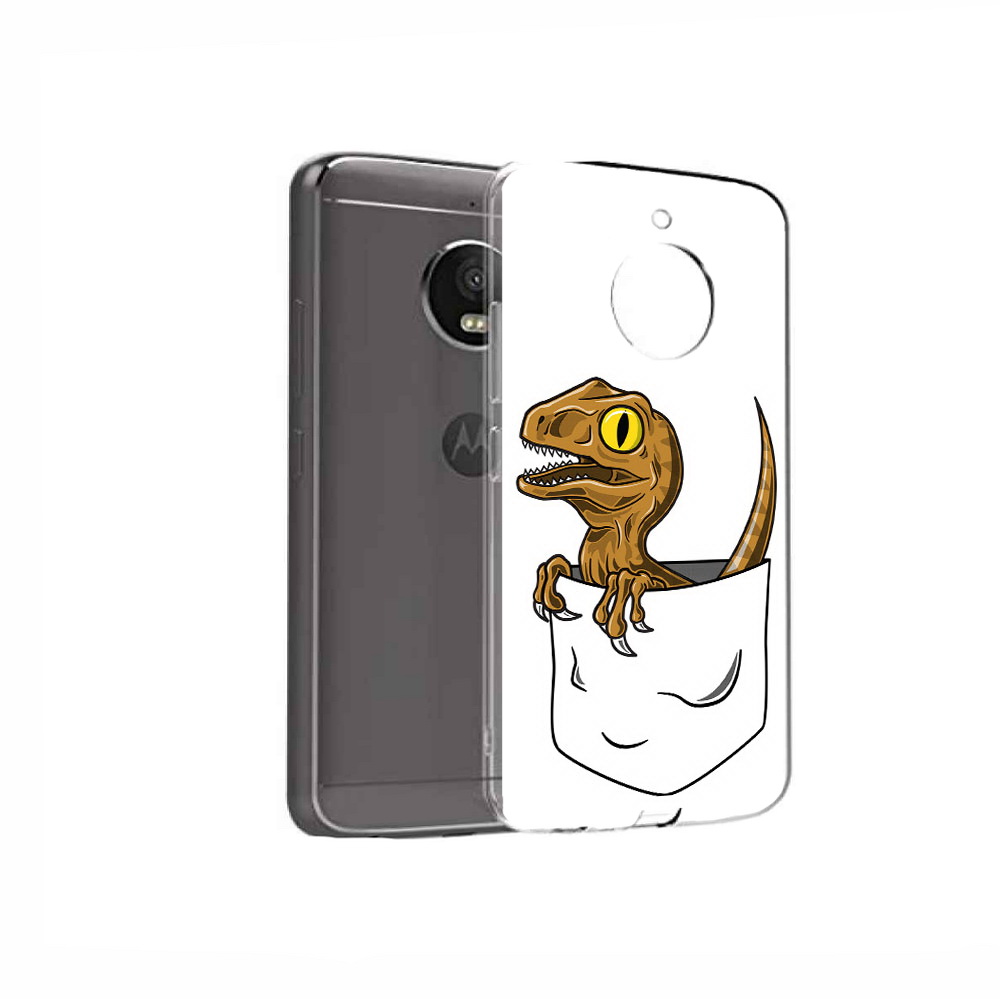 

Чехол MyPads Tocco для Motorola Moto E4 динозавр в кармане (PT99977.370.327), Прозрачный, Tocco