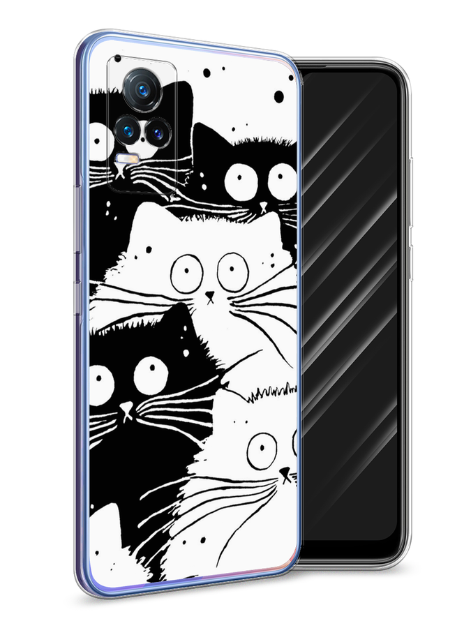 

Чехол Awog на Vivo V21e "Коты черно-белые", Разноцветный, 264550-2