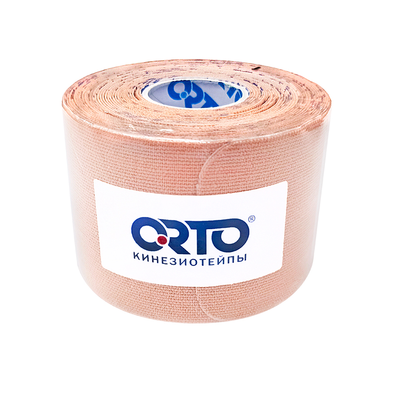 

Кинезиотейпы из хлопка с линией отрыва, ORTO KINESIO Pre-Cut., Бежевый