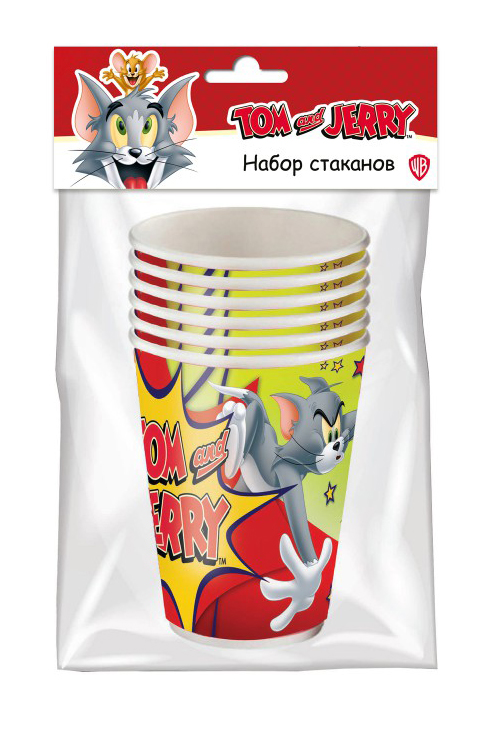 фото Стаканы одноразовые nd play tom&jerry 250 мл 6 шт