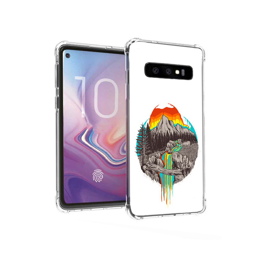 

Чехол MyPads Tocco для Samsung Galaxy S10 Радужный водопад (PT125897.498.144), Прозрачный, Tocco