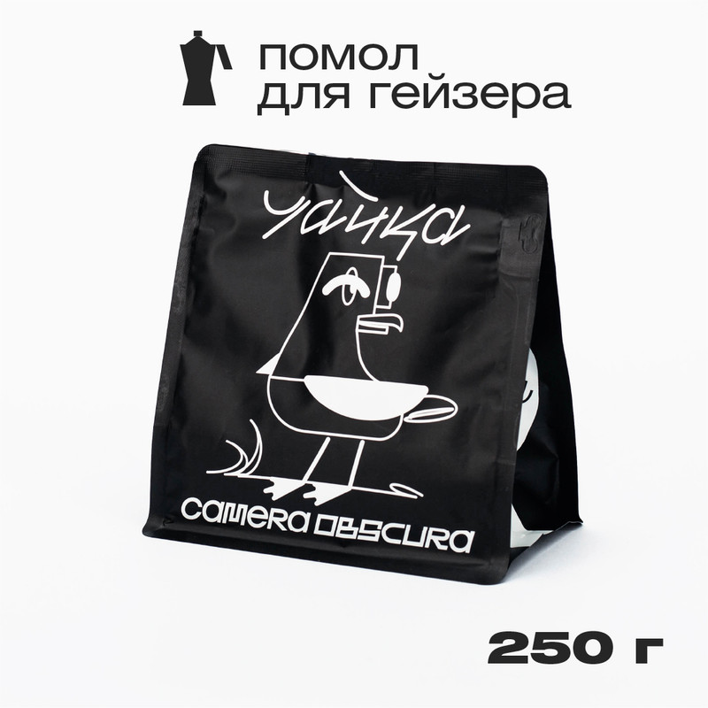 Фирменный кофе Camera Obscura, Чайка, помол для гейзерной кофеварки, 250 г