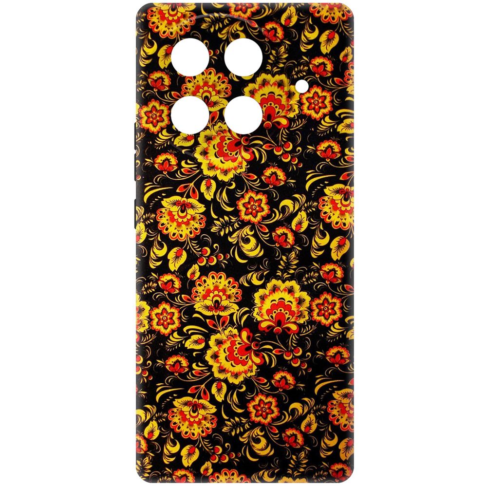 

Чехол-накладка Krutoff Soft Case Хохлома для TECNO Camon 30S черный