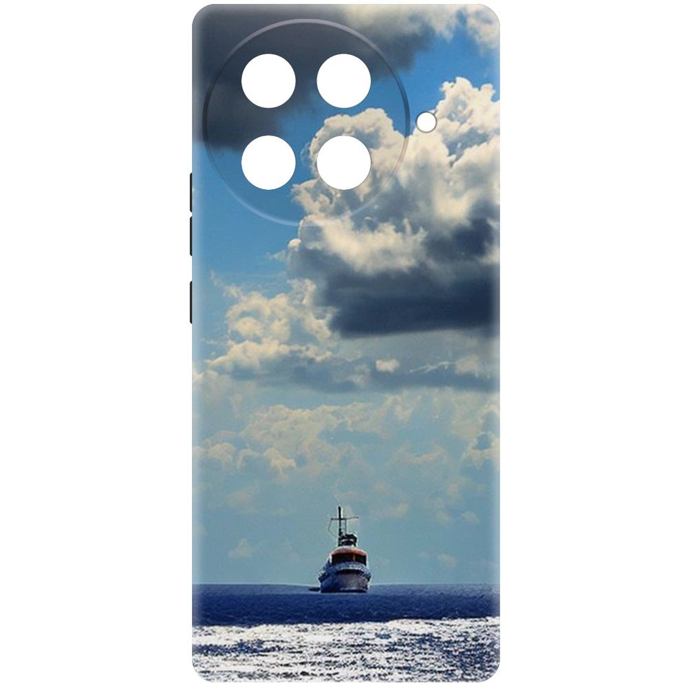 

Чехол-накладка Krutoff Soft Case Море для Tecno Camon 30S черный