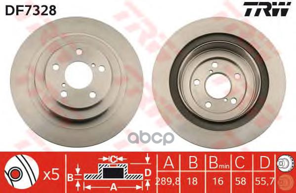 

Диск Тормозной Задний Subaru Impreza 2.0 Wrx 2000- Trw/Lucas Df7328