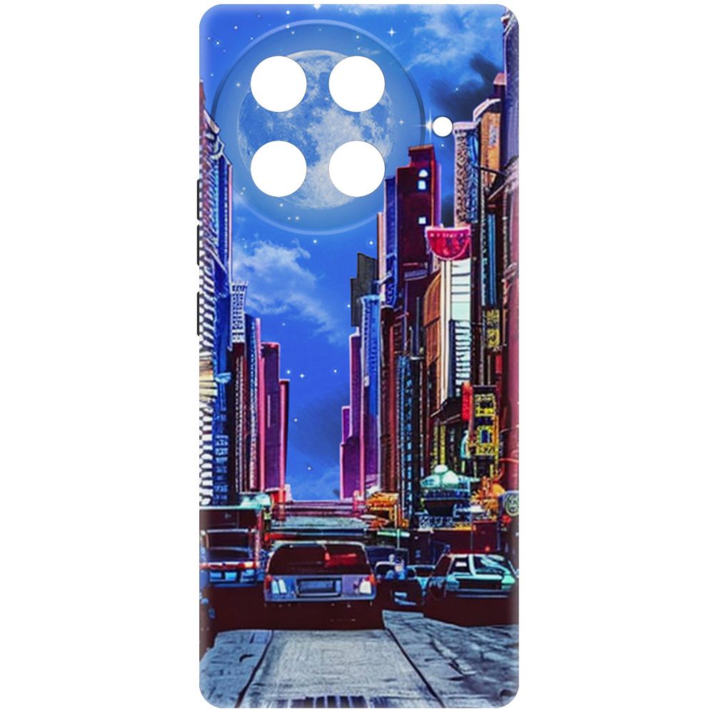

Чехол-накладка Krutoff Soft Case Ночной город для TECNO Camon 30S черный