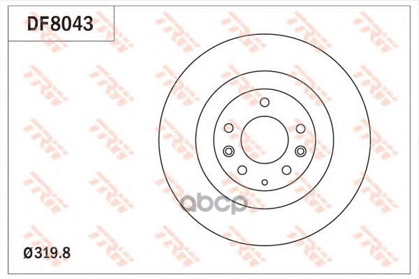 фото Df8043_диск тормозной передний mazda cx-7/cx-9 07> trw/lucas df8043