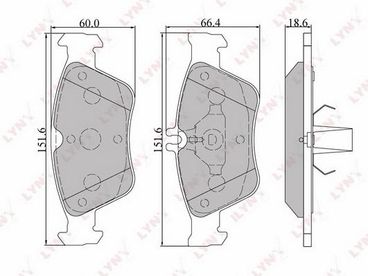 

Колодки тормозные передние дисковые Mercedes C-Class/E-Class/E-Class T-Model 92>04 Lynx BD