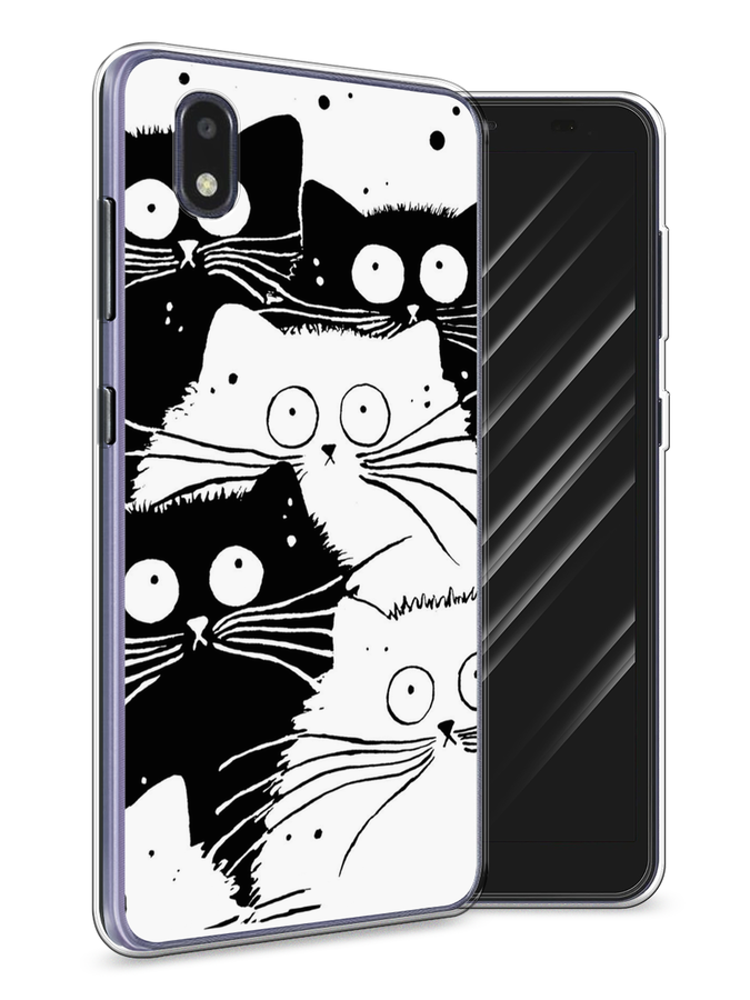 

Чехол Awog на ZTE Blade A3 (2020) / ЗТЕ Блэйд A3 (2020) "Коты черно-белые", Разноцветный, 133650-2