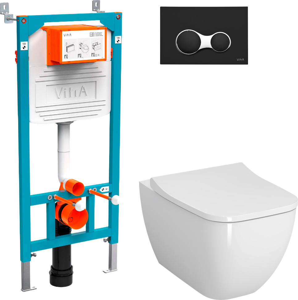 

Комплект Унитаз подвесной Vitra Shift 7742B003-0075 с крышкой 191-003-009 + система инстал, Shift 7742B003-0075