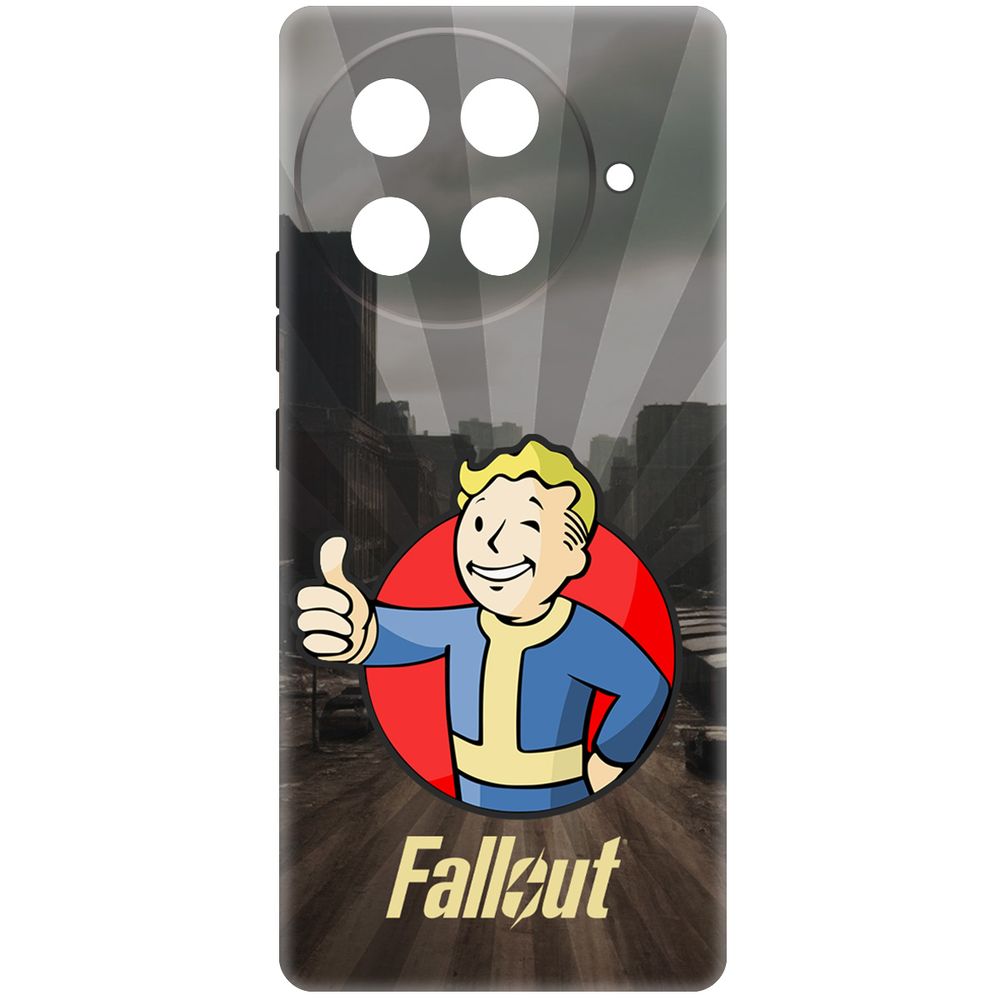 

Чехол-накладка Krutoff Soft Case Фоллаут (Fallout) - Волт-бой для TECNO Camon 30S черный