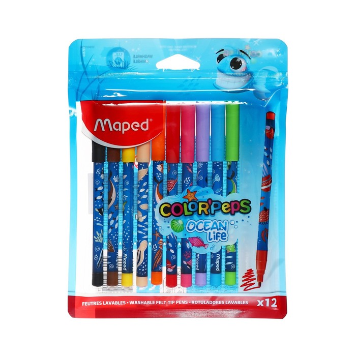 Фломастеры Maped Color Peps Ocean, 12 цветов