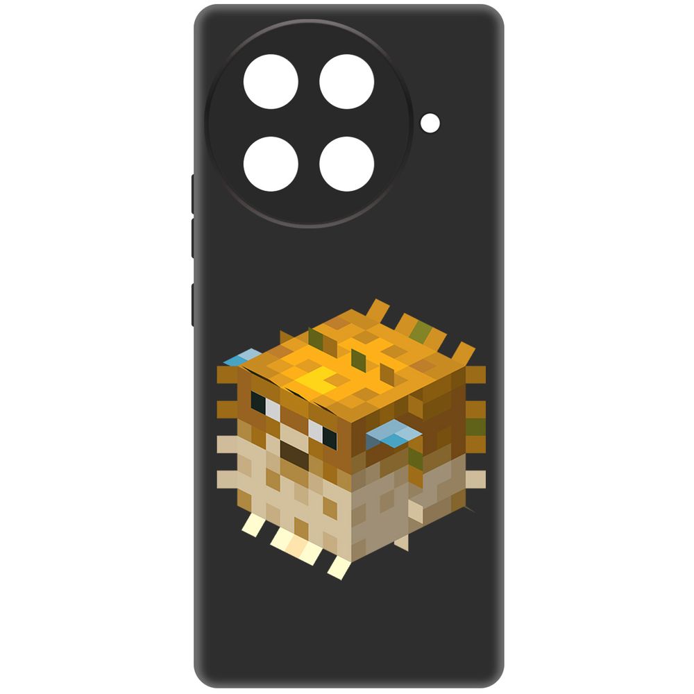 

Чехол-накладка Krutoff Soft Case Minecraft-Иглобрюх для Tecno Camon 30S черный