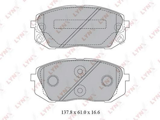 

Тормозные колодки LYNXauto передние для Kia Carens 3, Sportage 02-18/Hyundai ix35 BD3621