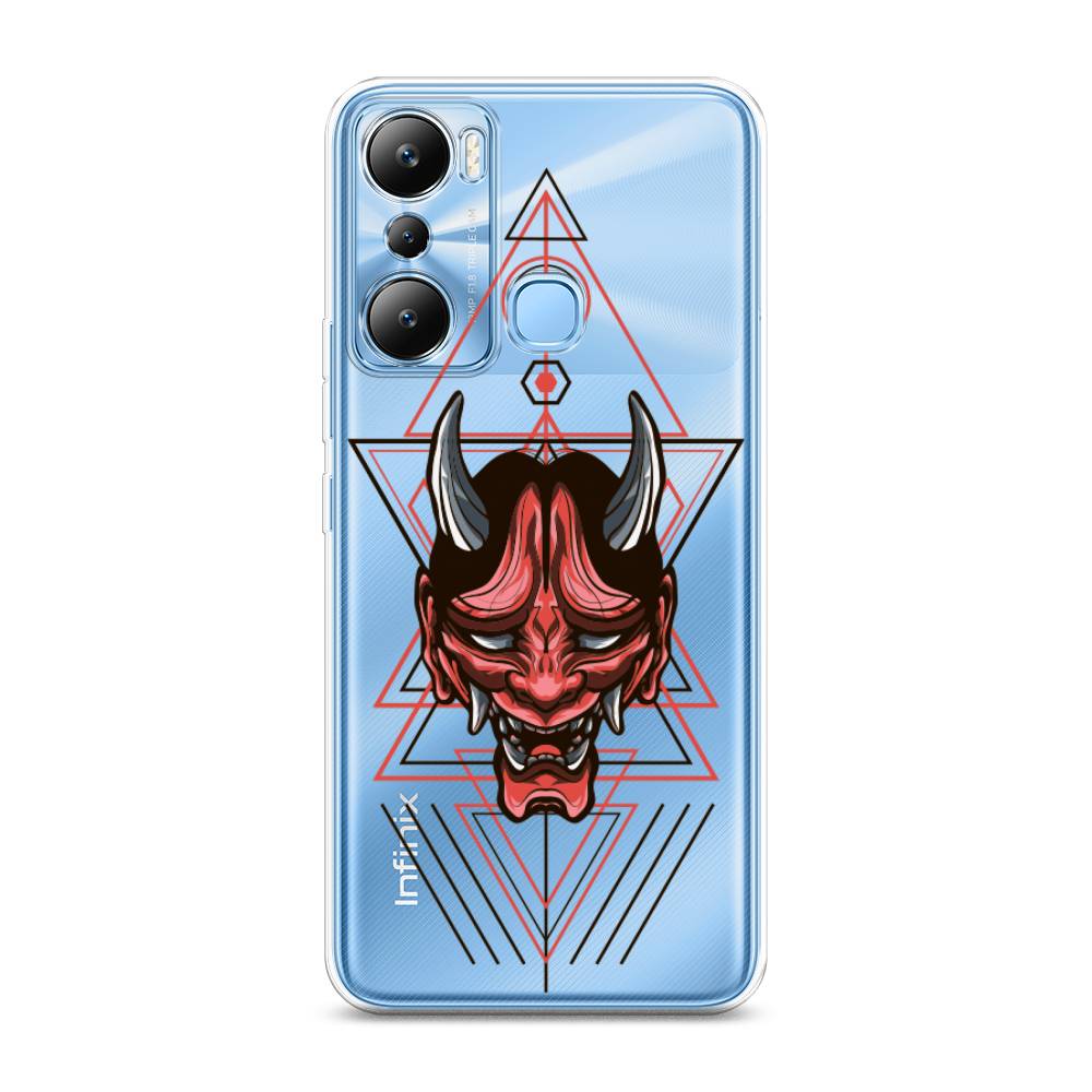 

Чехол на Infinix HOT 20i "Hanya Oni mask", Серый;красный;черный, 3102950-4