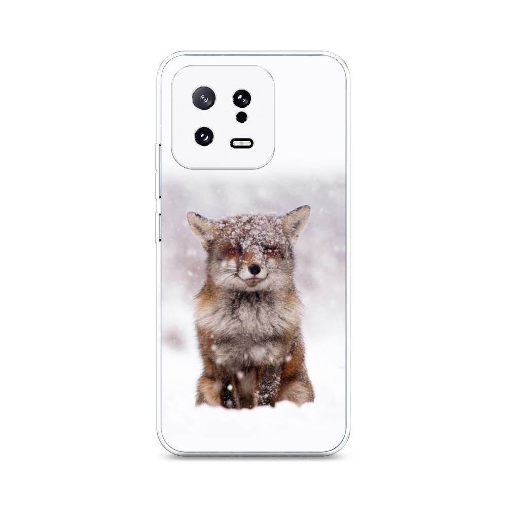 

Чехол на Xiaomi 13 5G "Зимняя лиса", Белый;серый;коричневый, 317250-1