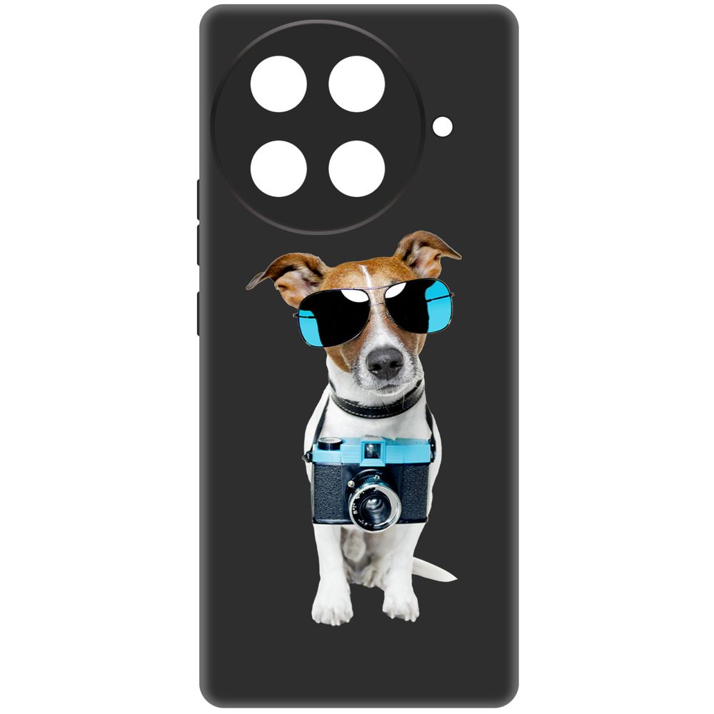 

Чехол-накладка Krutoff Soft Case Пес-турист для TECNO Camon 30S черный