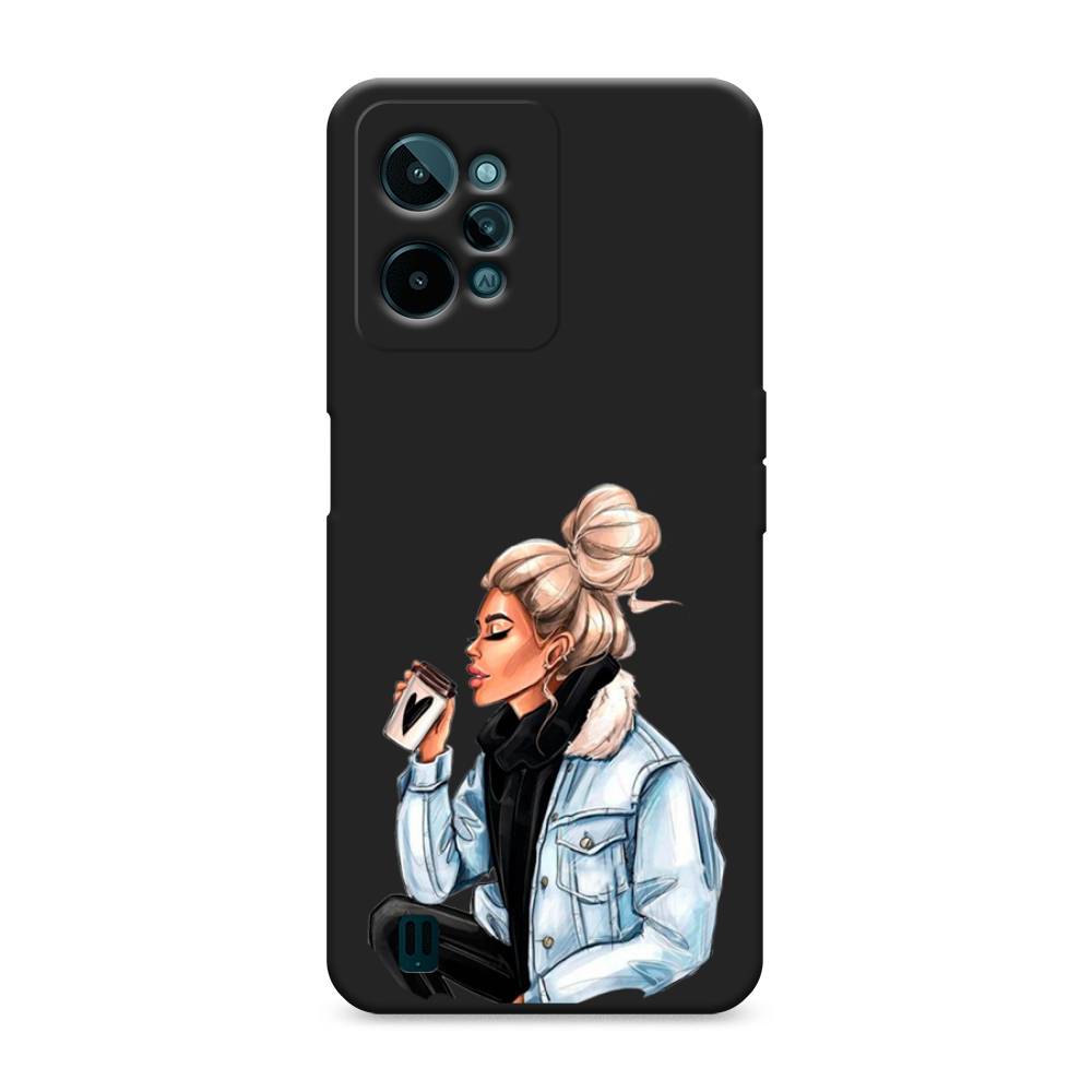 

Чехол Awog 259352-1 для Realme C31 "Cute girl", Бежевый;черный;голубой, 259352-1
