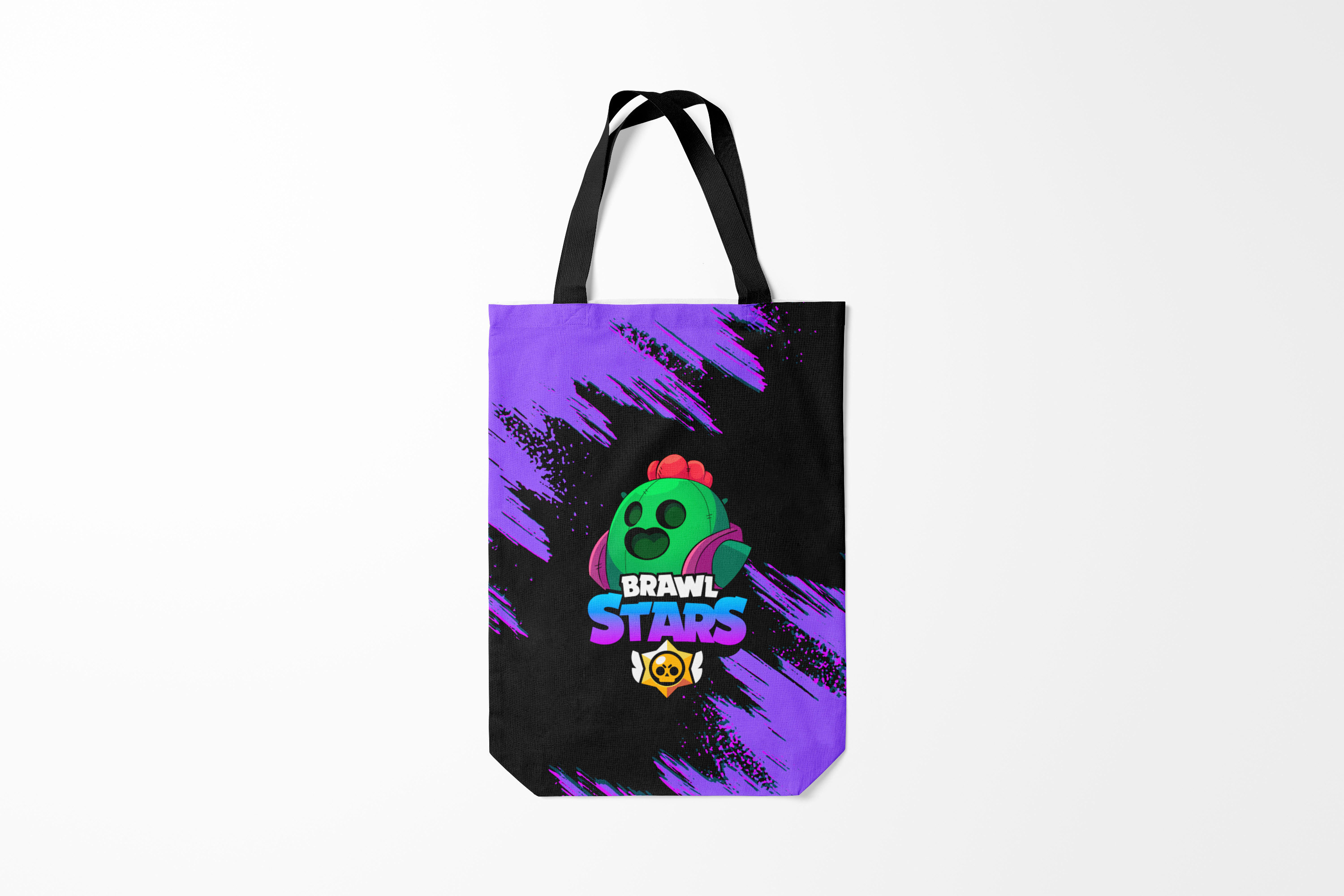 

Сумка шoппер унисекс Burnettie Brawl Stars SPIKE, черный; зеленый, Brawl Stars SPIKE