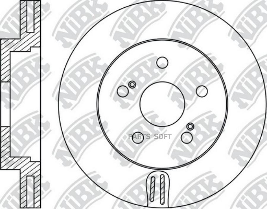 

NIBK Диск тормозной NIBK RN1667 комплект 1 шт