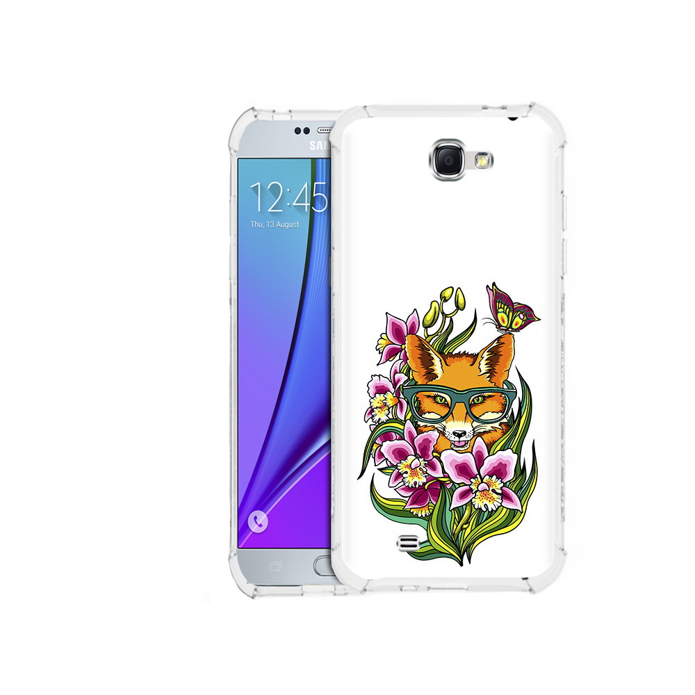 

Чехол MyPads Tocco для Samsung Galaxy Note 2 Лиса в цветах (PT29983.561.108), Прозрачный, Tocco