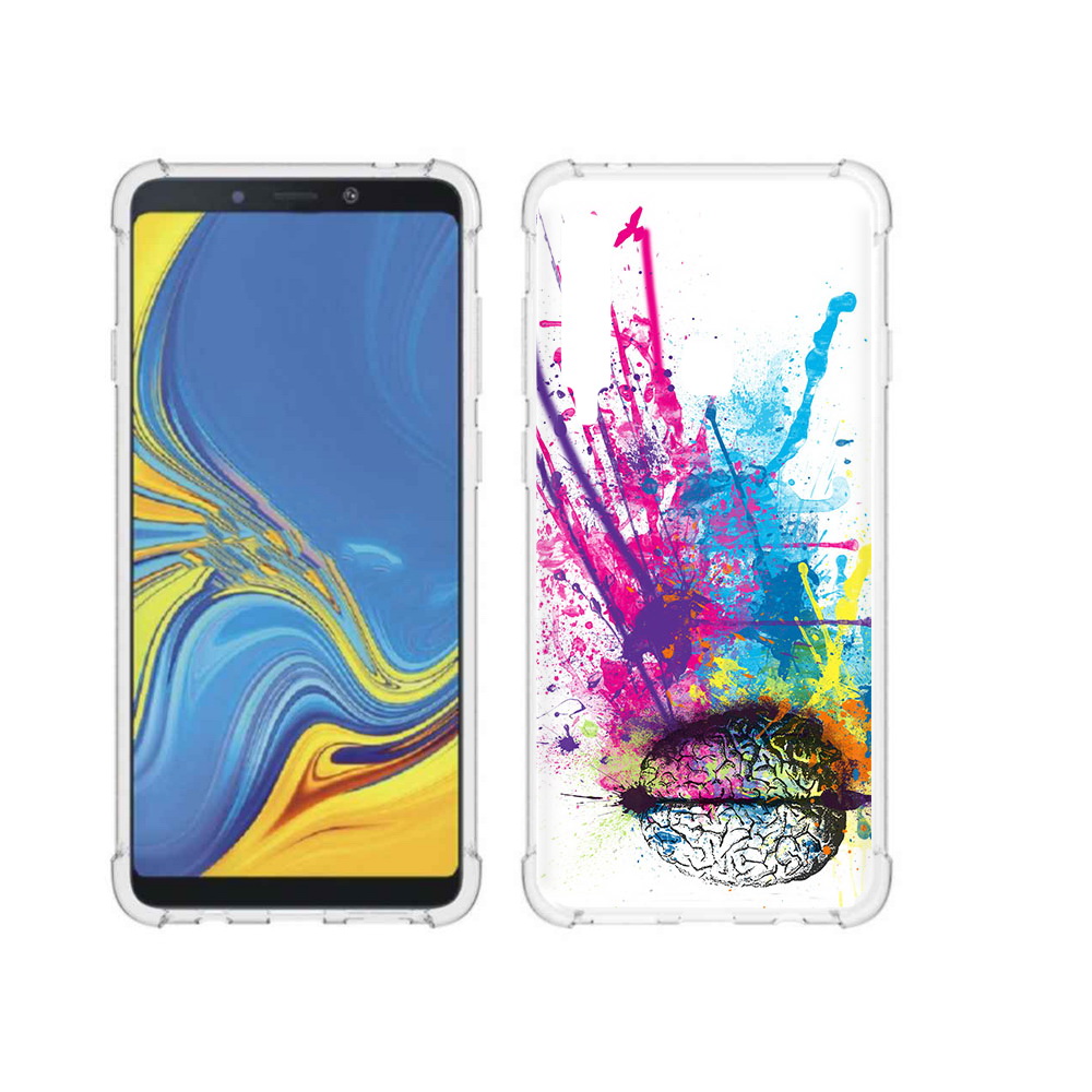 

Чехол MyPads Tocco для Samsung Galaxy A9 яркий красочный мозг (PT118683.560.710), Прозрачный, Tocco