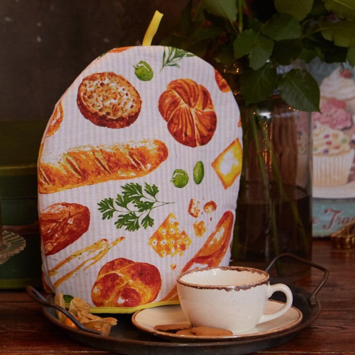 

Грелка на чайник "Доляна" Bread 28х28см, МИКС,100% хл,164г/м2, Доляна Bread