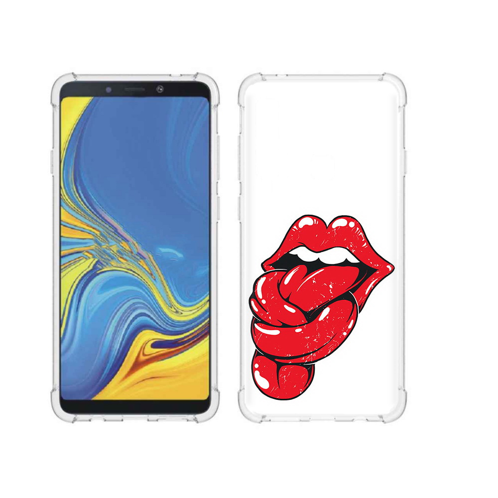 

Чехол MyPads Tocco для Samsung Galaxy A9 яркие губы с языком (PT118683.560.705), Прозрачный, Tocco