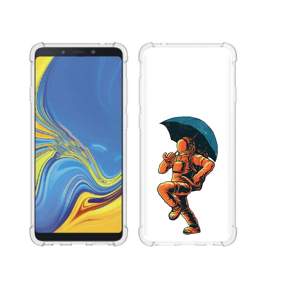 

Чехол MyPads Tocco для Samsung Galaxy A9 шагающий космонавт с зонтом (PT118683.560.695), Прозрачный, Tocco