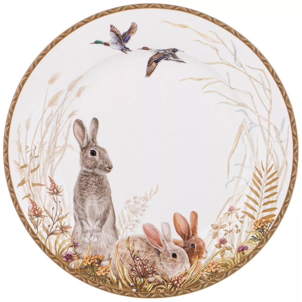

Тарелка закусочная Охота Зайцы 20,5 см Hunting Collection Lefard