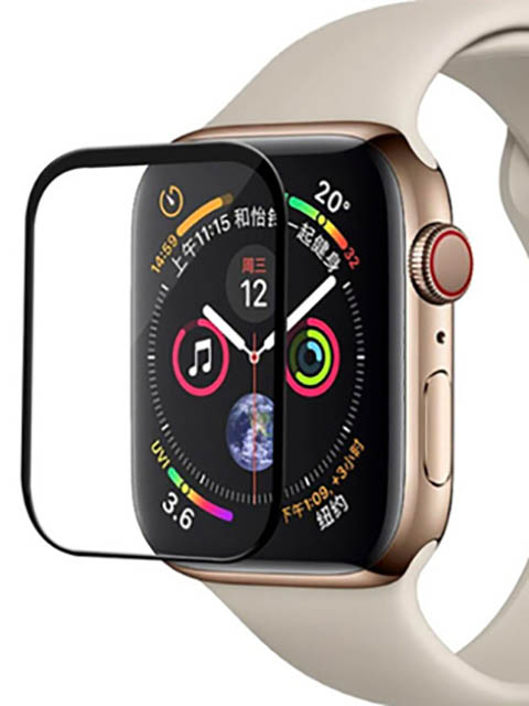 

Защитное стекло Ainy для APPLE Watch 6 40mm 0.2mm Full Screen Cover Black AF-A1854A, APPLE Watch 6 40mm