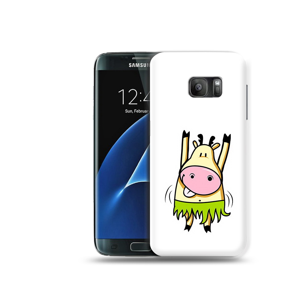 

Чехол MyPads Tocco для Samsung Galaxy S7 Веселая корова, Прозрачный, Tocco