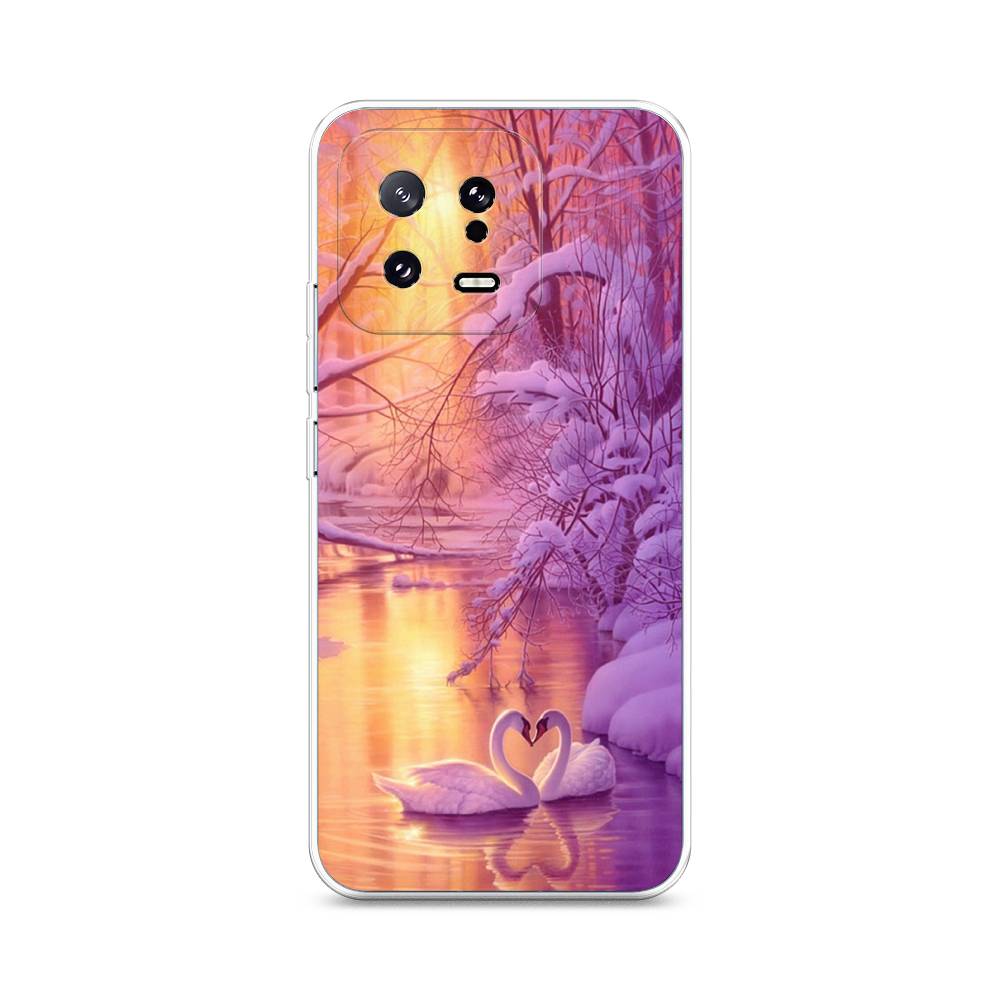 

Чехол на Xiaomi 13 5G "Зима 1", Фиолетовый;желтый, 317250-2