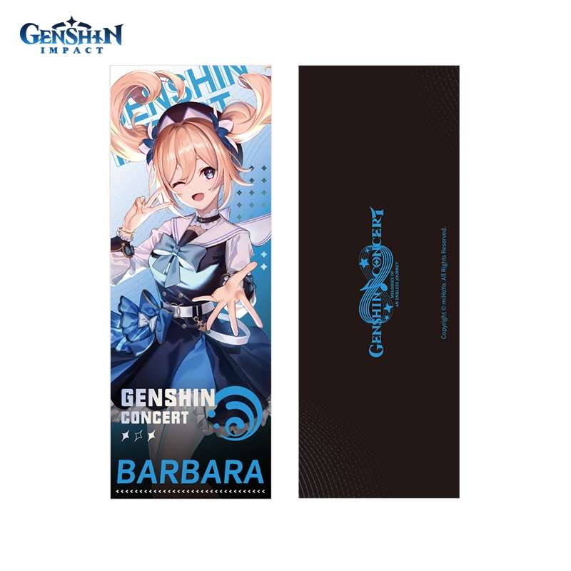 Памятный билет Genshin Impact 2022 Online Concert Lazer Cut Commemorative Ticket Barbara