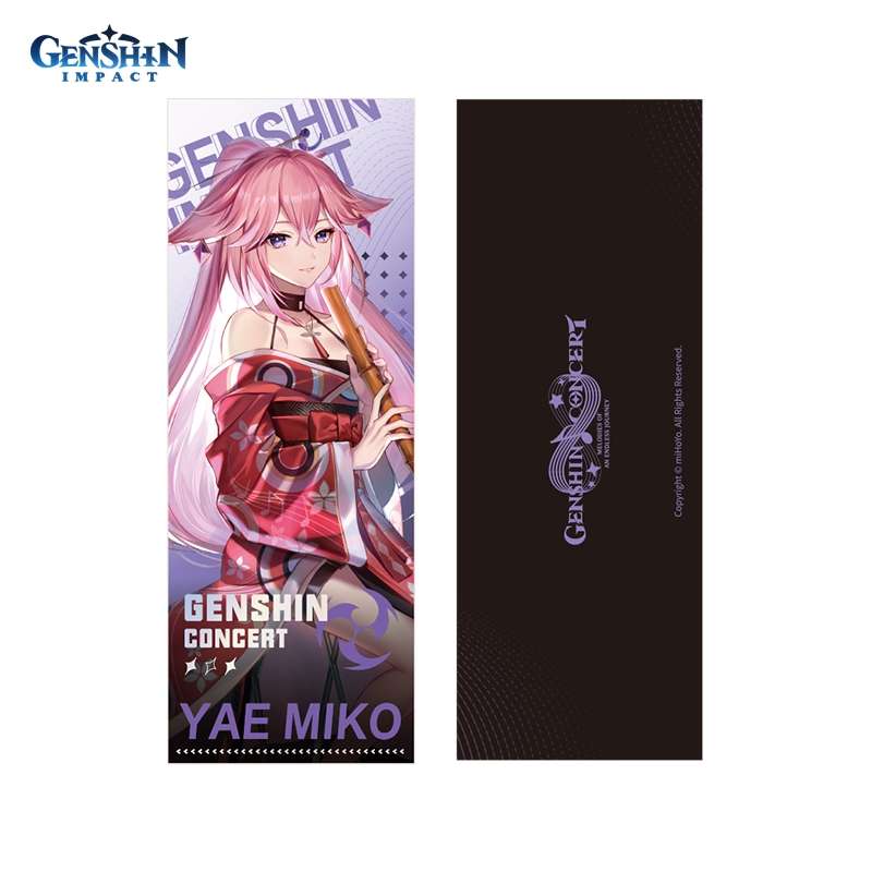 Памятный билет Genshin Impact 2022 Online Concert Lazer Cut Commemorative Ticket Yae Miko