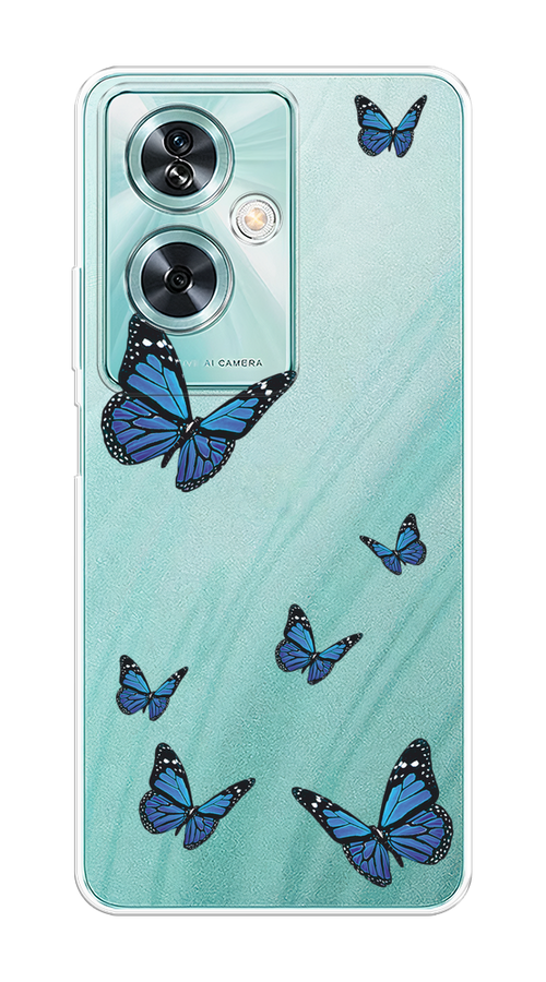 

Чехол на OnePlus Nord N30 SE "Blue butterflies", Синий;черный, 154950-1